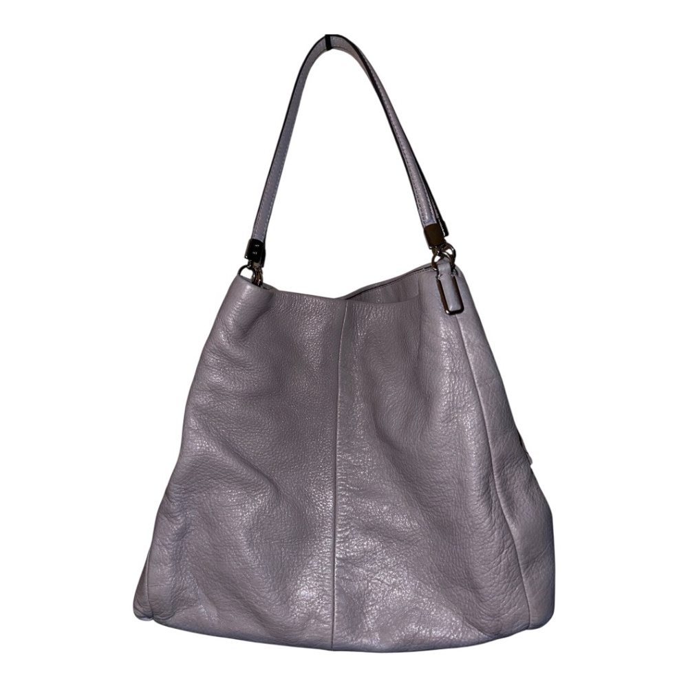 Coach Phoebe Madison Gray Leather Shoulder Bag Like New